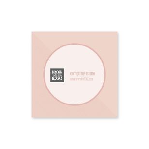 Circle Stripes Sticker 2x2 Square - Apricot