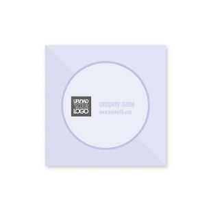 Circle Stripes Sticker 2x2 Square - Periwinkle Gray