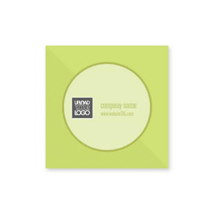 Circle Stripes Sticker 2x2 Square - Kiwi Green