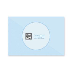 Circle Stripes Sticker 2x3 Rectangle Horizontal - Sky Blue