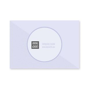 Circle Stripes Sticker 2x3 Rectangle Horizontal - Periwinkle Gray