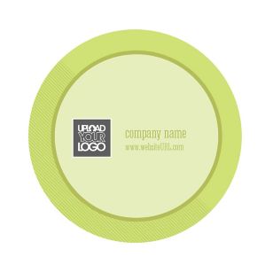 Circle Stripes Sticker 3x3 Circle - Kiwi Green