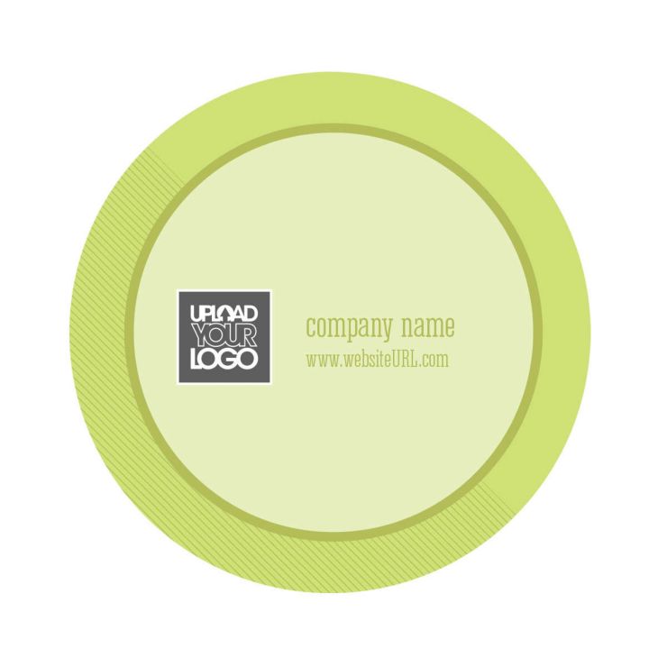 Circle Stripes Sticker 3x3 Circle - Kiwi Green