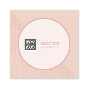 Circle Stripes Sticker 3x3 Square - Apricot