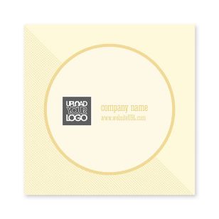 Circle Stripes Sticker 3x3 Square - Grandis Orange