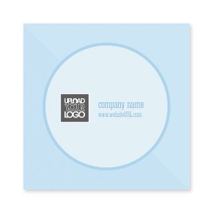 Circle Stripes Sticker 3x3 Square - Blue, Sky
