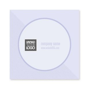 Circle Stripes Sticker 3x3 Square - Periwinkle Gray