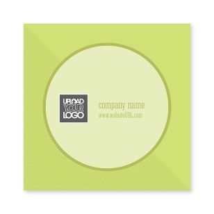 Circle Stripes Sticker 3x3 Square - Kiwi Green