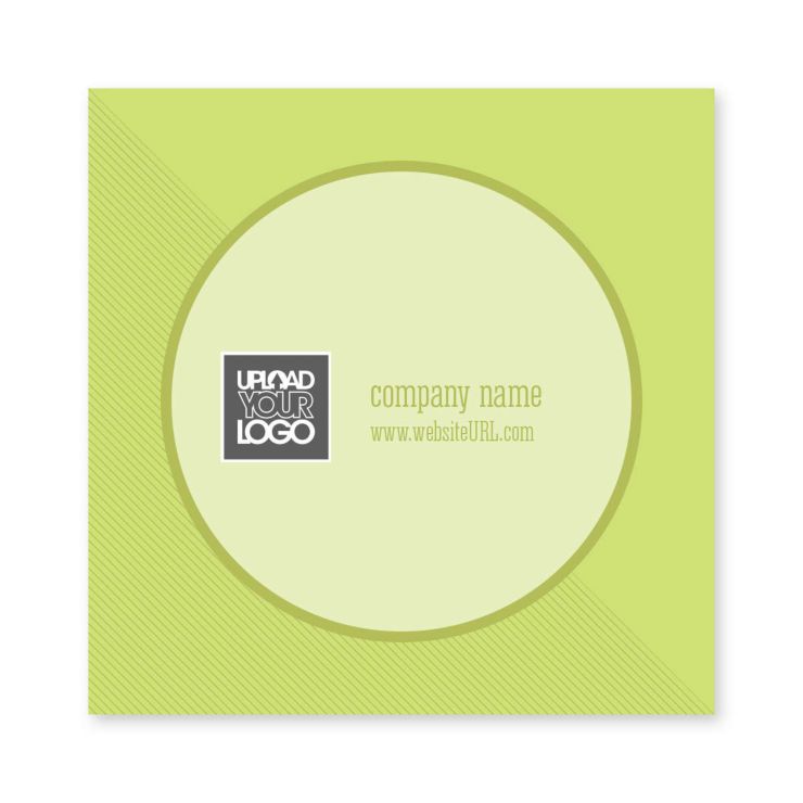 Circle Stripes Sticker 3x3 Square - Kiwi Green