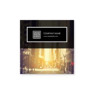 City Street Sticker 2x2 Square - Black