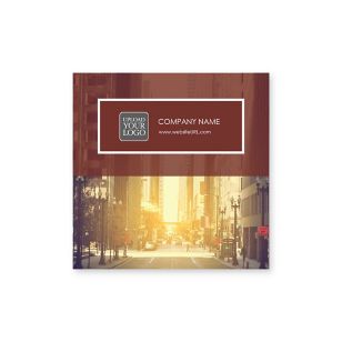 City Street Sticker 2x2 Square - Merlot Red