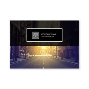 City Street Sticker 2x3 Rectangle Horizontal - Black