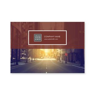 City Street Sticker 2x3 Rectangle Horizontal - Merlot Red