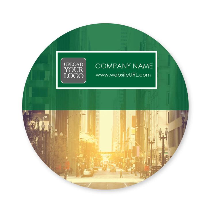 City Street Sticker 3x3 Circle