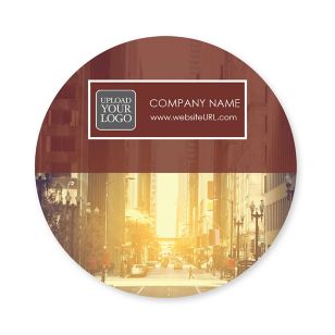 City Street Sticker 3x3 Circle - Merlot Red