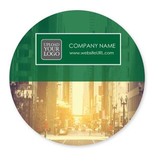 City Street Sticker 4x4 Circle - Verdun Green