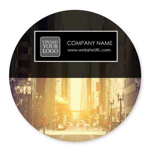 City Street Sticker 4x4 Circle - Black