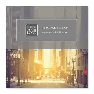 City Street Sticker 4x4 Square - Battleship Gray
