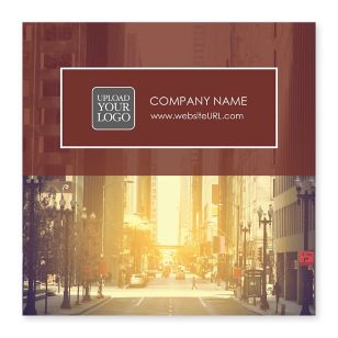 City Street Sticker 4x4 Square - Merlot Red
