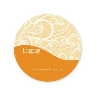 Curls Sticker 2x2 Circle - Orange Peel