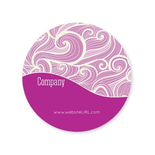 Curls Sticker 2x2 Circle - Affair Purple