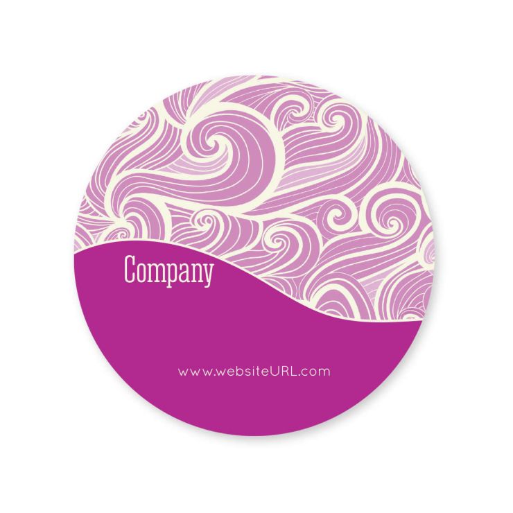Curls Sticker 2x2 Circle - Affair Purple