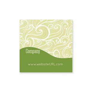 Curls Sticker 2x2 Square - Verdun Green