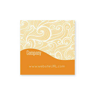 Curls Sticker 2x2 Square - Orange Peel