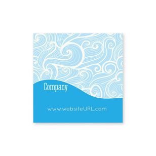 Curls Sticker 2x2 Square - Blue, Sky