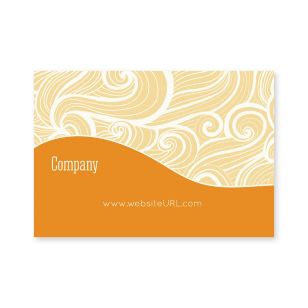 Curls Sticker 2x3 Rectangle Horizontal - Orange Peel