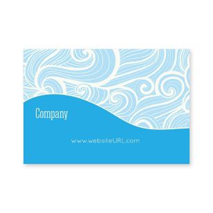 Curls Sticker 2x3 Rectangle Horizontal - Blue, Sky