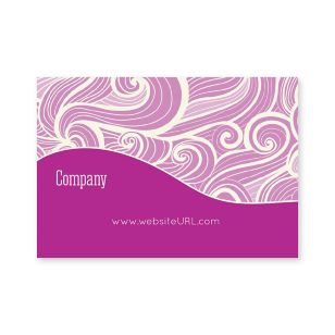 Curls Sticker 2x3 Rectangle Horizontal - Affair Purple