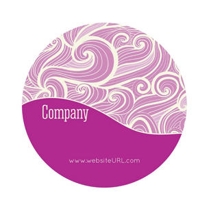 Curls Sticker 3x3 Circle - Affair Purple