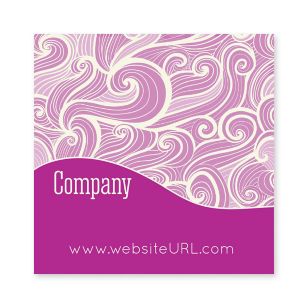 Curls Sticker 3x3 Square - Affair Purple