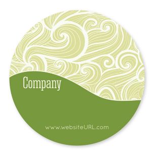 Curls Sticker 4x4 Circle - Verdun Green