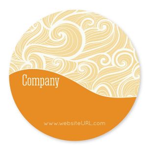 Curls Sticker 4x4 Circle - Orange Peel