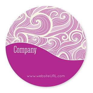 Curls Sticker 4x4 Circle - Affair Purple