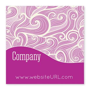 Curls Sticker 4x4 Square - Affair Purple