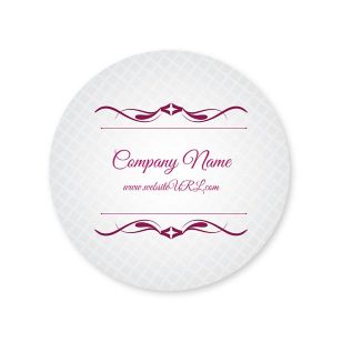 Cursive & Gray Sticker 2x2 Circle - Affair Purple