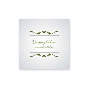 Cursive & Gray Sticker 2x2 Square - Verdun Green