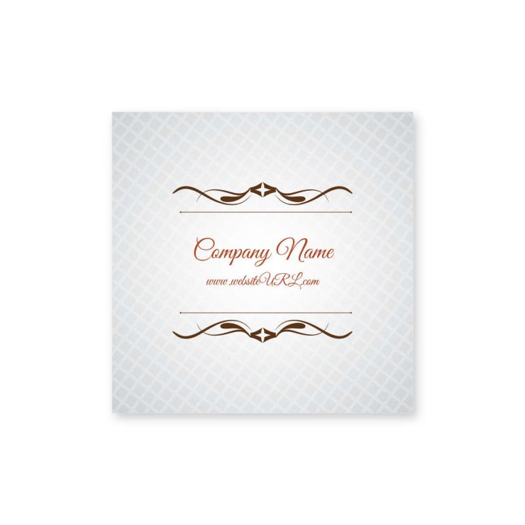 Cursive & Gray Sticker 2x2 Square - Desert Orange Red