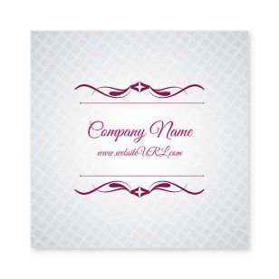 Cursive & Gray Sticker 3x3 Square - Affair Purple