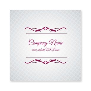 Cursive & Gray Sticker 3x3 Square - Affair Purple