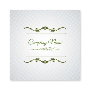 Cursive & Gray Sticker 3x3 Square - Verdun Green