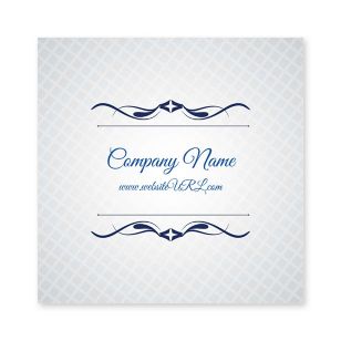 Cursive & Gray Sticker 3x3 Square - Venice Blue