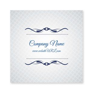 Cursive & Gray Sticker 3x3 Square - Venice Blue