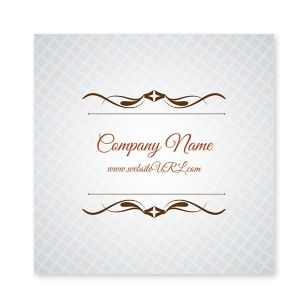 Cursive & Gray Sticker 3x3 Square - Desert Orange Red