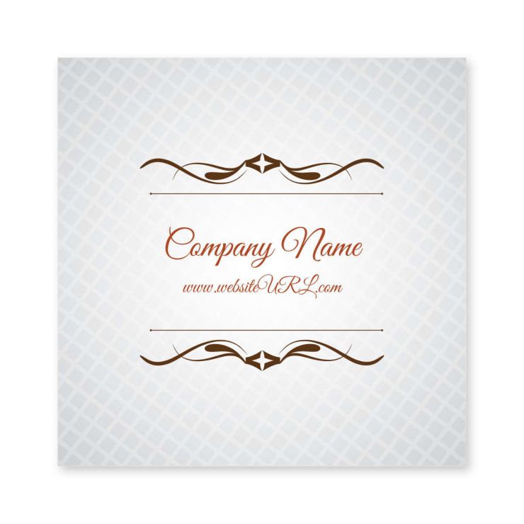 Cursive & Gray Sticker 3x3 Square - Desert Orange Red