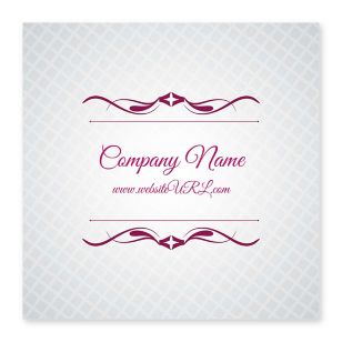 Cursive & Gray Sticker 4x4 Square - Affair Purple