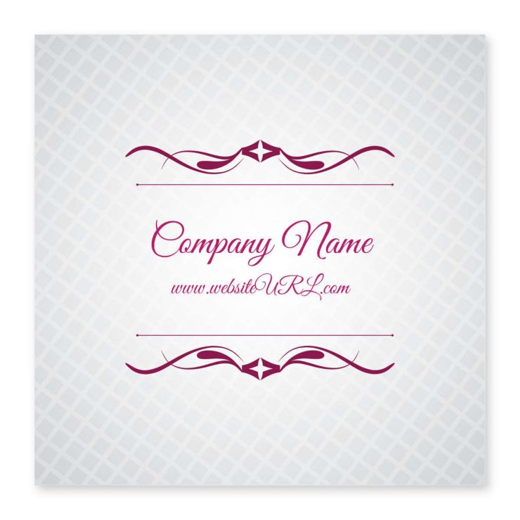 Cursive & Gray Sticker 4x4 Square - Affair Purple